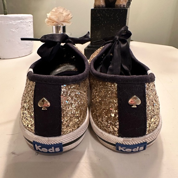 Keds x Kate spade gold glitter shoes SZ 6.5 - Picture 4 of 8
